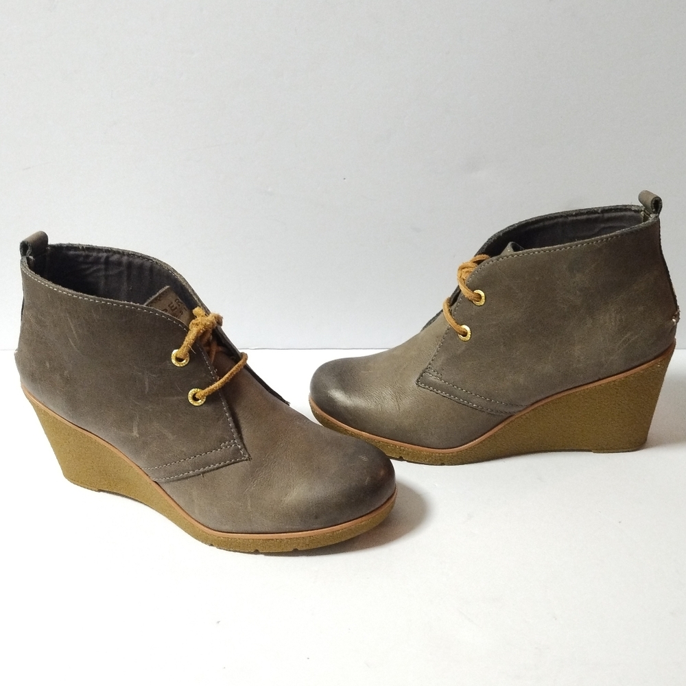 Women’s Sperry Harlow Burnished Leather Wedge Bootie 7.5M